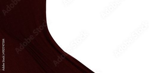 Elegant red curtain with a ...