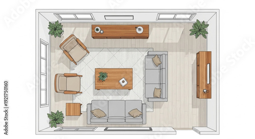 Modern House Floor Plan Design.