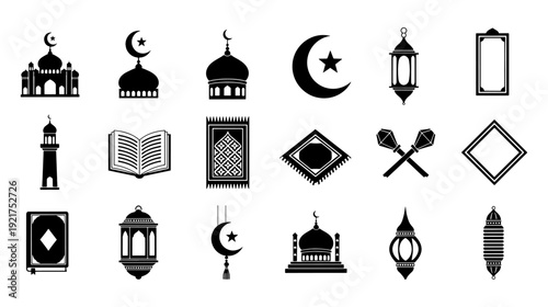 Collection of Various Traditional Muslim Symbols