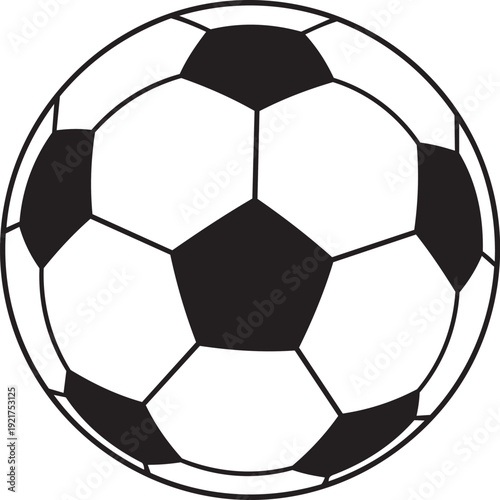 Football Ball Sport Soccer Game Equipment Athletic Competition Play Field Team Recreation Training Illustration.