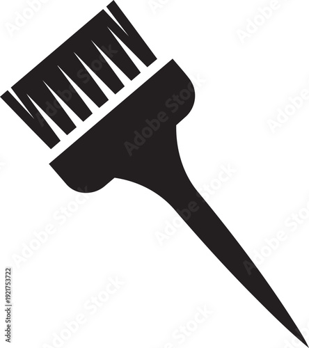 Hair Dye Tint Brush Vector Salon Coloring Tool Illustration.