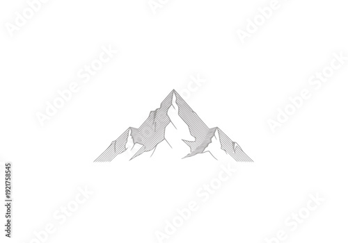 Rugged Mountain Peak Landscape Summit Nature Outdoor Adventure Symbol Scenic High Altitude Terrain Elevation