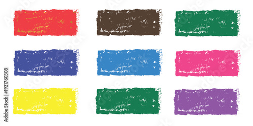Colorful palette of nine distinctive rectangular blocks
