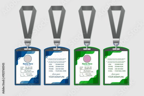 Modern Corporate Employee ID Card Template.