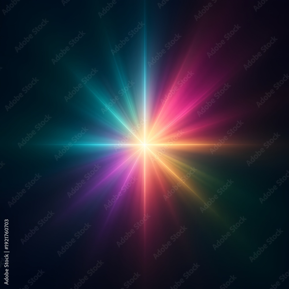 Obraz premium Radiant Multicolor Light Burst 