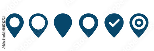 Set of location pin icons. location pin place marker. Location icon. Map marker pointer icon set. Modern map markers. Pin icon vector isolated on white background. Pinpoint location icon set with mark