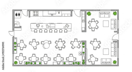 Office Floor Plan Architecture Design.
