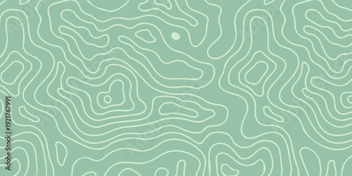 Serene topographic map background featuring delicate light beige contour lines over a soft pale green field, creating a calming abstract design 