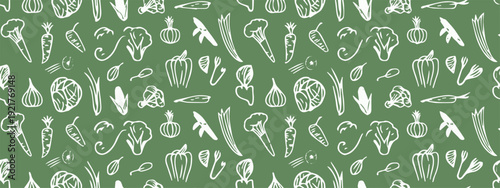vegetable kitchen textile print seamless spinach leaves scallion
