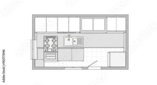 Residential Floor Plan Design Illustration.