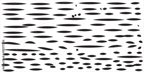 Abstract pattern of black elliptical shapes on white background