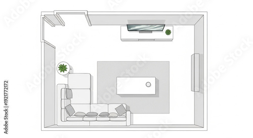 Simple Bathroom Floor Plan Design.