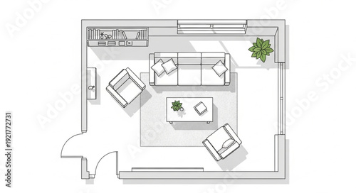 Residential Floor Plan Illustration Design.