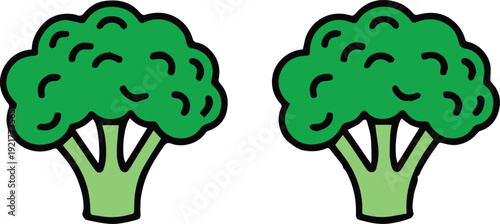 broccoli seamless pattern broccoli heads vector repeat tile for fabrics