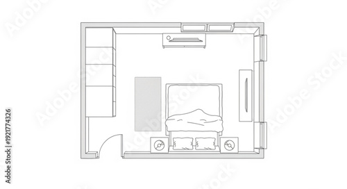 Simple Floor Plan Design Illustration.