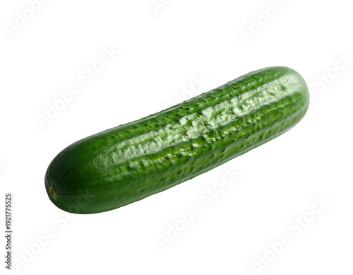 Fresh green cucumber isolated on a white background healthy vegetable.