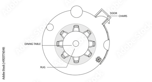 Technical Drawing of Mechanical Component.