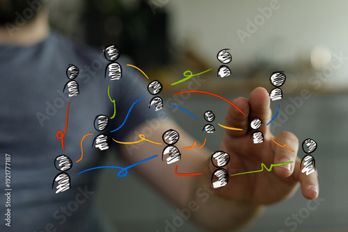 Hand interacting with graph...