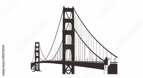 Golden Gate Bridge iconic San Francisco landmark in bold red