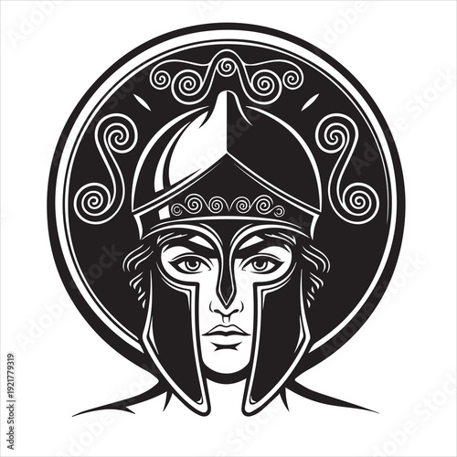 Ancient Warrior Portraits – A Collection of Black and White Vector Art Icons. Ancient warriors and historical heroines from various civilizations are illustrated in a black and white vector line art