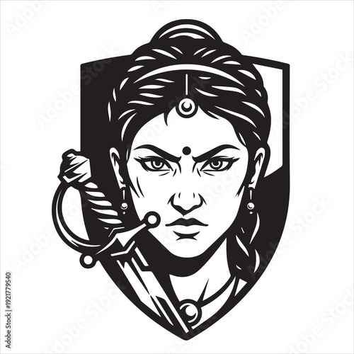 Ancient Warrior Portraits – A Collection of Black and White Vector Art Icons. Ancient warriors and historical heroines from various civilizations are illustrated in a black and white vector line art