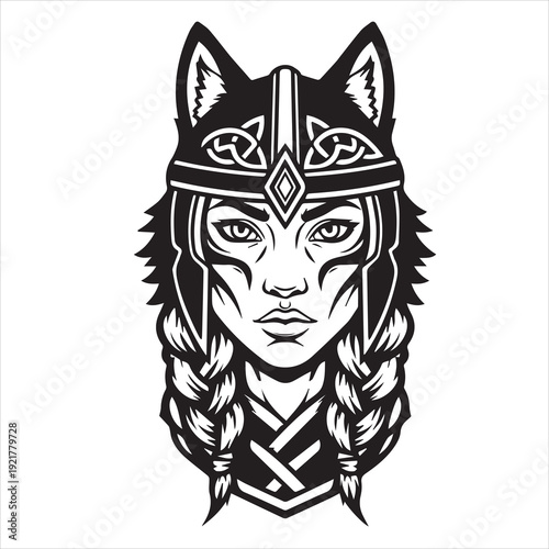 Ancient Warrior Portraits – A Collection of Black and White Vector Art Icons. Ancient warriors and historical heroines from various civilizations are illustrated in a black and white vector line art