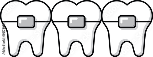design Braces illustration icon