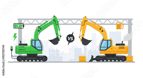 Electric vs. Diesel Excavator Comparison: Sustainable Construction, Green Energy, and Eco-Friendly Heavy Machinery