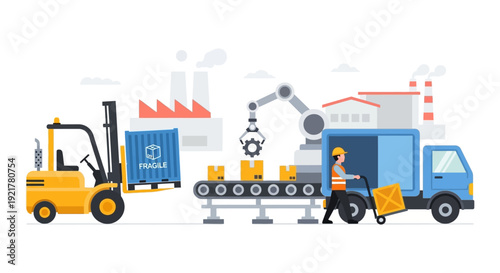 Integrated Logistics Process: Warehouse Automation, Freight Shipping & Last Mile Delivery