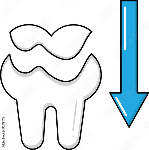 design Filling tooth illustration icon