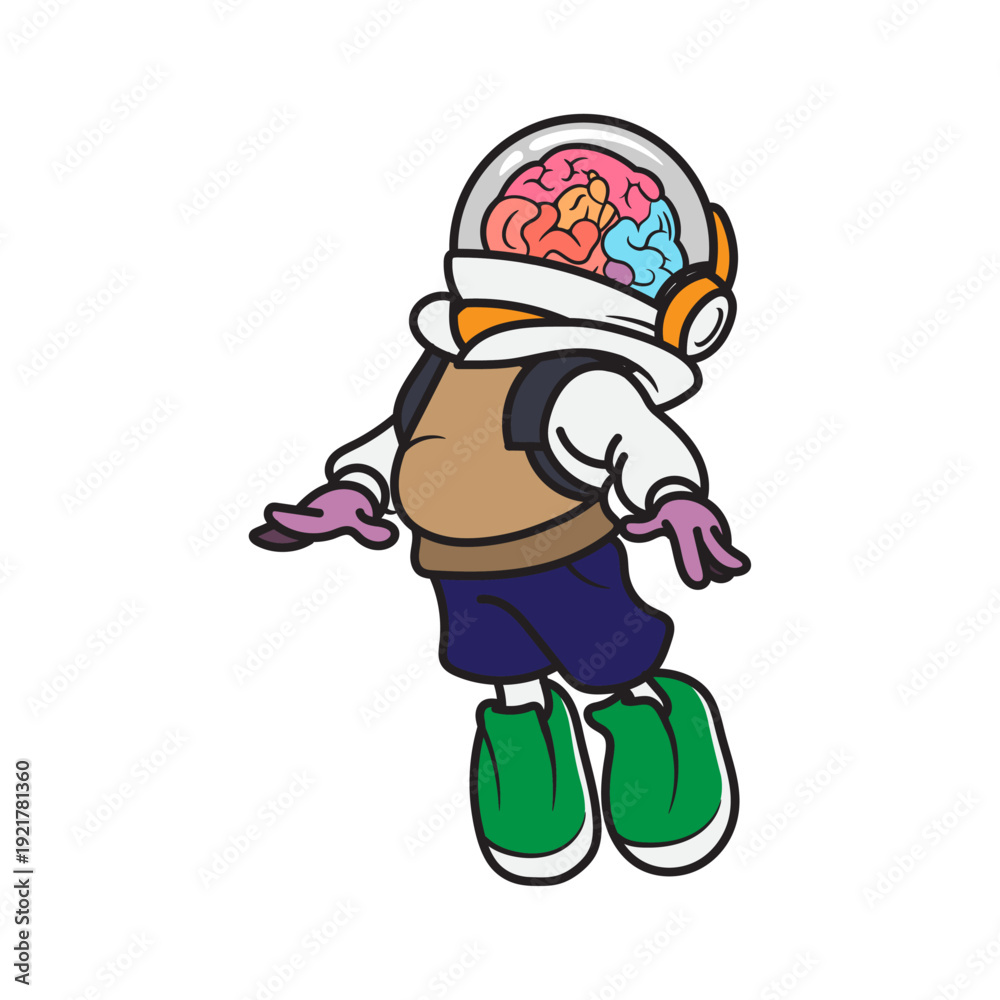 Obraz premium Astronaut mascot logo design vector illustration 
