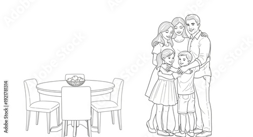 Vintage Couple Embracing Tenderly Together.