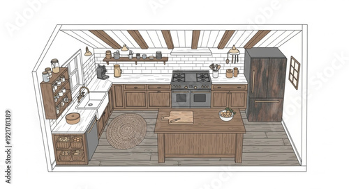 Vintage Kitchen Interior Design Elements.