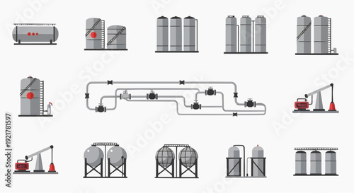 Industrial facility illustration showcasing various tanks, silos, and equipment in a technical diagram, viewed from a top-down perspective, referencing img_87rcty_fx.svg