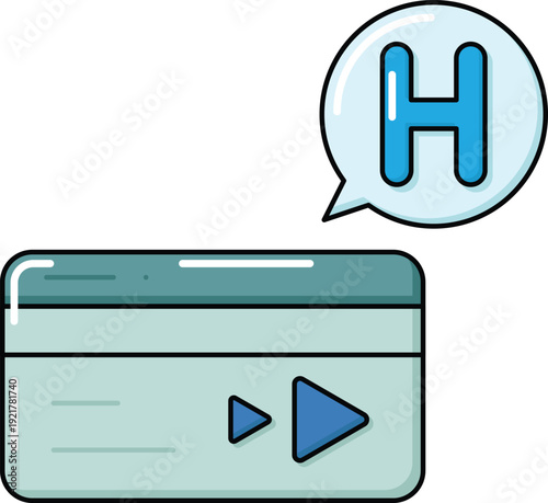 design Keycard illustration icon