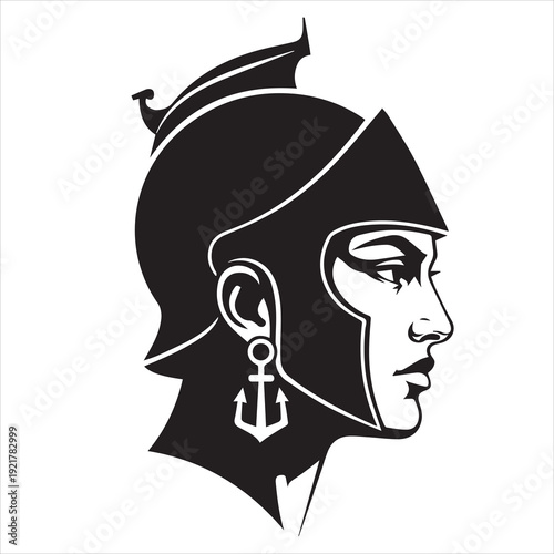 Ancient Warrior Portraits – A Collection of Black and White Vector Art Icons. Ancient warriors and historical heroines from various civilizations are illustrated in a black and white vector line art