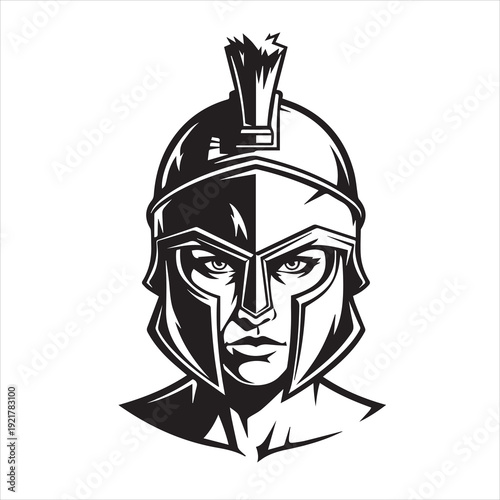 Ancient Warrior Portraits – A Collection of Black and White Vector Art Icons. Ancient warriors and historical heroines from various civilizations are illustrated in a black and white vector line art