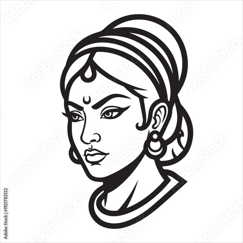 Ancient Warrior Portraits – A Collection of Black and White Vector Art Icons. Ancient warriors and historical heroines from various civilizations are illustrated in a black and white vector line art