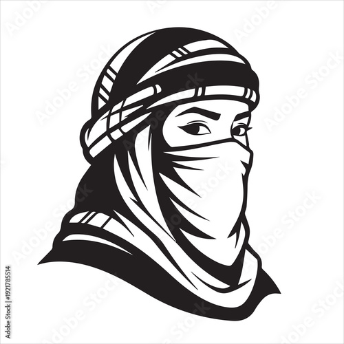 Ancient Warrior Portraits – A Collection of Black and White Vector Art Icons. Ancient warriors and historical heroines from various civilizations are illustrated in a black and white vector line art