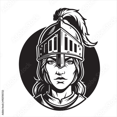 Ancient Warrior Portraits – A Collection of Black and White Vector Art Icons. Ancient warriors and historical heroines from various civilizations are illustrated in a black and white vector line art