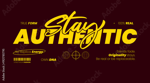 Urban Minimalist Fashion Typography. Slogan typography for casual, retro, and streetwear styles. For screen printing on oversized t-shirts and jackets.