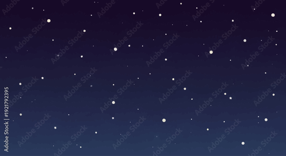 Obraz premium Twinkling Stars in a Dark Blue Night Sky.