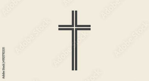 Simple double line Christian cross symbol.