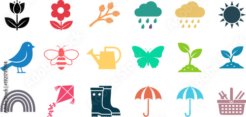 Springtime Icons: A Colorful Collection