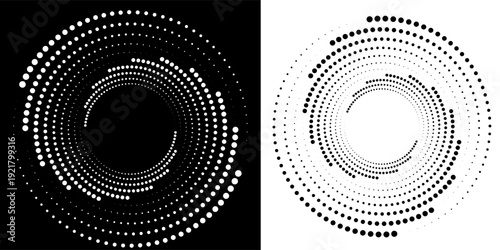 Bild auf Leinwand Spiral with lines in circle