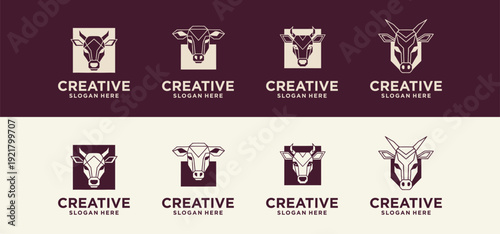 Modern Cow Logo Design with a Clean 