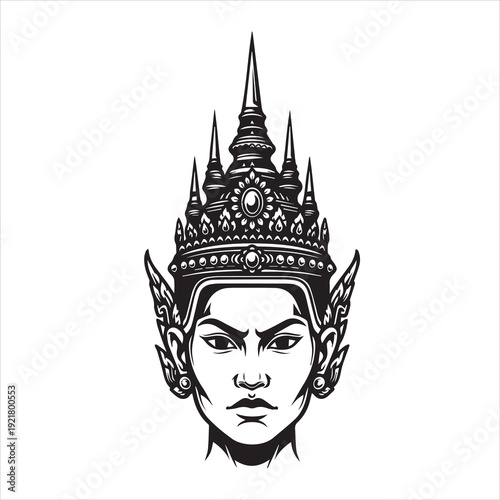 Ancient Warrior Portraits – A Collection of Black and White Vector Art Icons. Ancient warriors and historical heroines from various civilizations are illustrated in a black and white vector line art