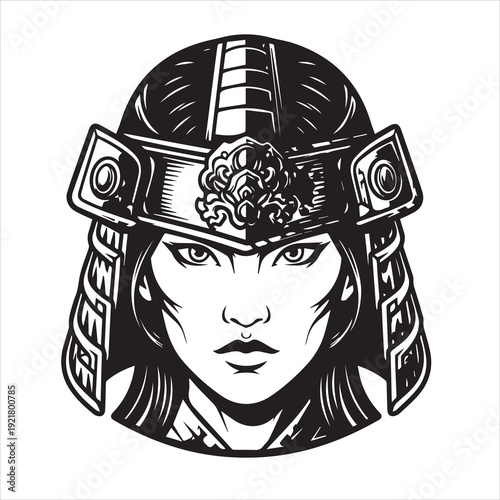 Ancient Warrior Portraits – A Collection of Black and White Vector Art Icons. Ancient warriors and historical heroines from various civilizations are illustrated in a black and white vector line art