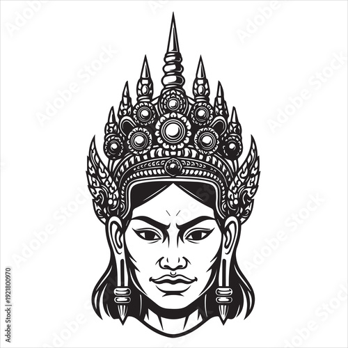 Ancient Warrior Portraits – A Collection of Black and White Vector Art Icons. Ancient warriors and historical heroines from various civilizations are illustrated in a black and white vector line art