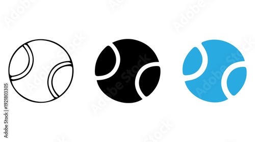 Tennis ball icon in trendy flat style isolated on background